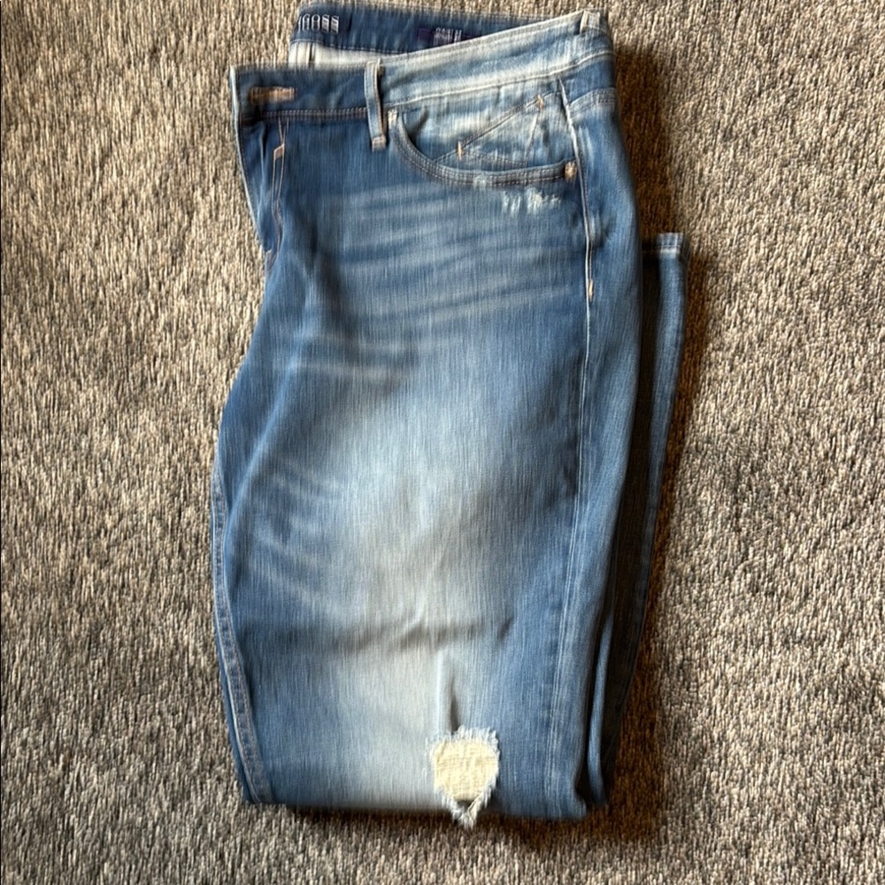 Vigoss Women's Blue Distressed Jeans